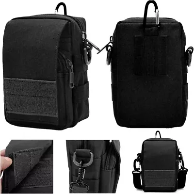 Men's Tactical Molle Pouches Belt Waist Pack Bag Phone Purse With Shoulder Strap • $8.99