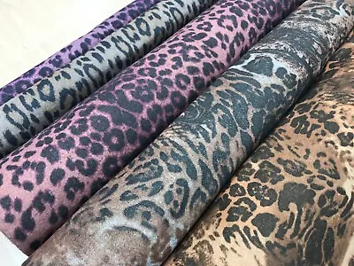 Wool Melton Coating Fabric Leopard  150 Cms Wide Suiting Material Upholstery  • £7.99