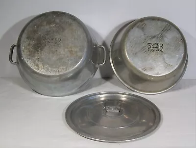 Super Maid Cookware Vintage Aluminum Pot Dutch Oven With Insert Pan & Lid  • $19.99