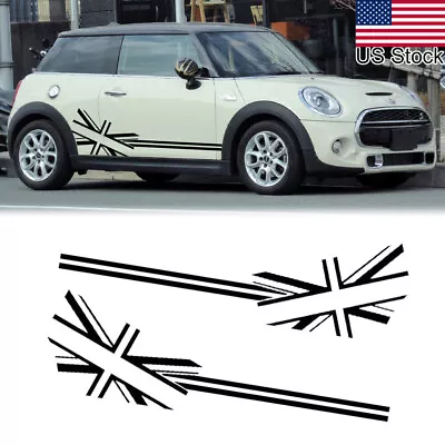 For MINI Cooper VW Beetle 2pcs Britain Flag Graphic Car Body Side Vinyl Decals • $20.99