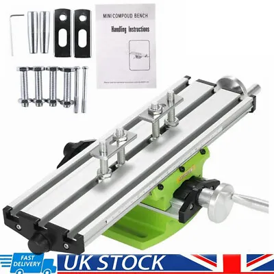 Compound Worktable Cross Slide Bench Drilling Milling Vise Working Table 2 Axis • £29.59