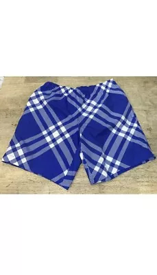 Burberry Check Print Swim Trunk Shorts Size XS - BLUE/WHITE • $325