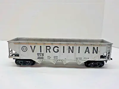 Tyco ~ Ho Scale ~42'  Virginian Silver 4 Bay Hopper Car Vgn #2610 • $3.99