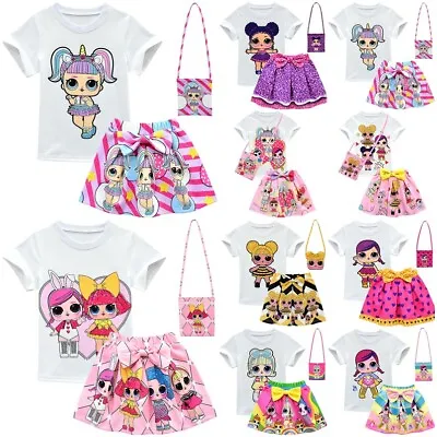 $27.59 • Buy LoL Surprise Dolls Girls Dress T-shirt Skirts Set Summer Holiday Dress Outfits