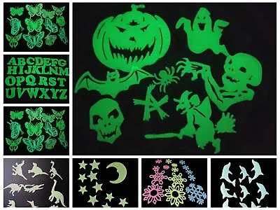 2 Sets Glow In The Dark Decorations Wall Stickers Removable Kids Various Style • $2.90