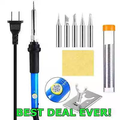 60W Soldering Iron Kit Electric Gun Adjustable Temperature Welding Solder New • $8.99