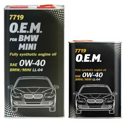 £12.60 • Buy Mannol OEM For BMW Mini 0W40 C3 Fully Synthetic Engine Oil LL04 Diesel Engines