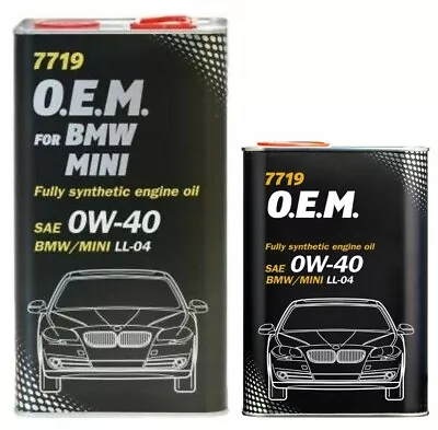 Mannol OEM For BMW Mini 0W40 C3 Fully Synthetic Engine Oil LL04 Diesel Engines • £12.60