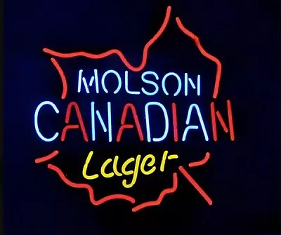 Molson Canadian Lager Neon Sign 19 X15  Lamp Beer Bar Pub Store Room Wall Decor • $137