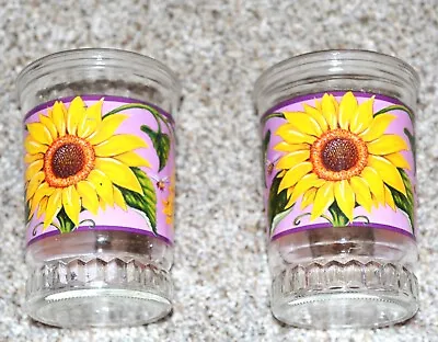 Vintage Bama Jelly Jar Glass - Sunflower 2 EA • $5