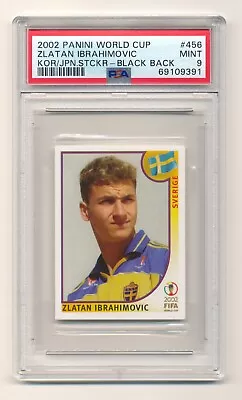 2002 Panini World Cup Sticker Zlatan Ibrahimovic #456 Rookie GRADED PSA 9 MINT • £199.99