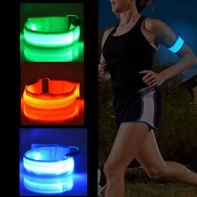 USB Rechargeable Light Up Sport Armband Fashion Cool LED Night Safety Lights • $6.99