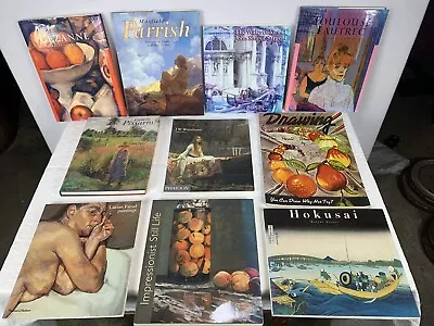 Large Format Art Coffee Table 10 Book Lot Impressionist Hokusai Sergeant Parrish • $34.95