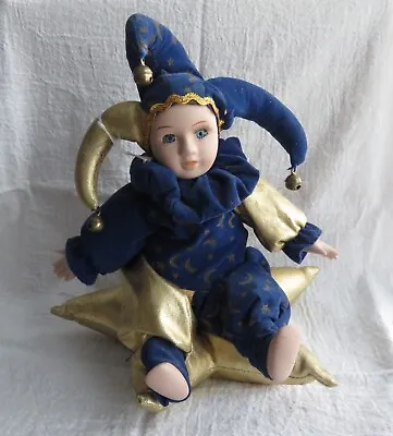 Vintage Antimated Jester Music Box Moon & Stars  When You Wish Upon A Star  • $20