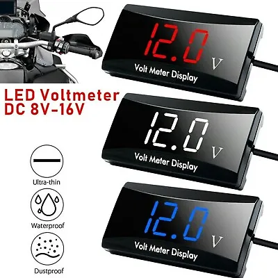 12V Digital LED Display Voltmeter Voltage Gauge Panel Meter Car Motorcycle  • $6.95