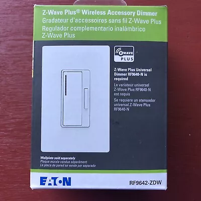 Eaton Z-Wave Plus White Universal Wireless Accessory Dimmer RF9642-ZDW New • $19.97