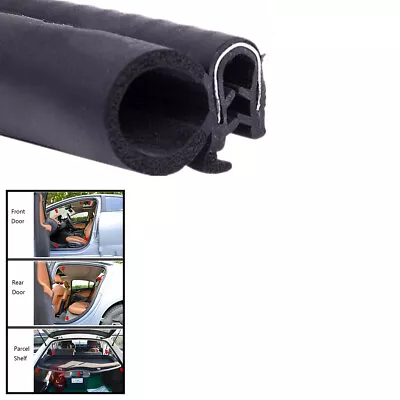 3M Car Door Boot Edge Protector Rubber Steel Seal Strip Weatherstrip Soundproof • £23.89