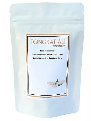 £6.99 • Buy Tongkat Capsules 200:1 Vegan High Strength Libido Tongkat Extract
