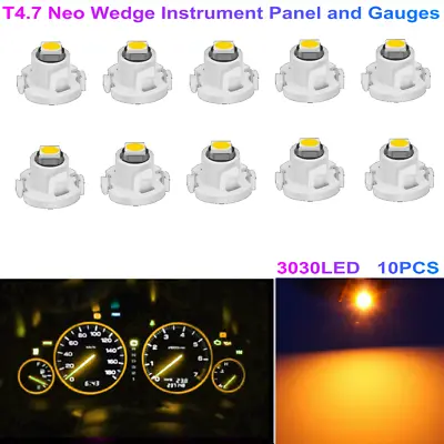 10x T4.7/T5 Amber Neo Wedge 3030 LED Dash A/C Cliamte Heater Control Light Lamps • $7.99