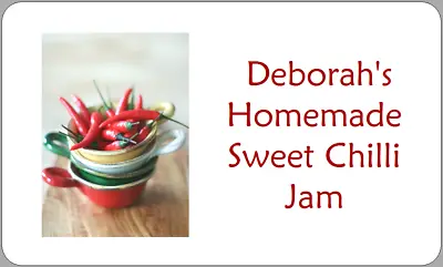 £2.70 • Buy Personalised Sweet Chilli Jam/Jelly Stickers Homemade Preserve Jar Bottle Labels