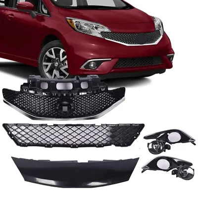 Front Grille&Cover Fog Light&Bezel Cover 7pcs For 2014-2016 Nissan Versa Note SR • $133.99