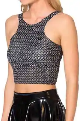 Blackmilk Chainmail Reversible Crop Top Shirt Size Small S SAMPLE • £28.94