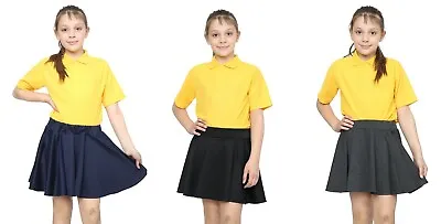£8.49 • Buy Skater Skirt Girls Kids Casual Party Wear And School Uniform 3 Colours 