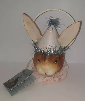 Vintage Style Bethany Lowe Easter Bunny Rabbit Candy Container W/ Tag $39.99 • $39.99