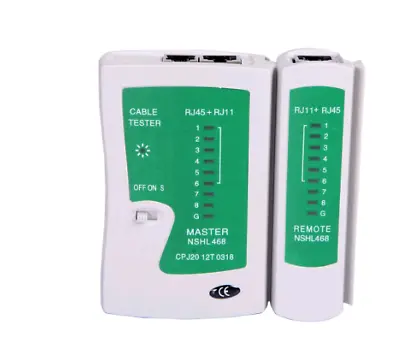 RJ45 Network Cable Tester CAT5e CAT6 RJ11 Ethernet LAN PC Wire Lead Testing Tool • £4.29