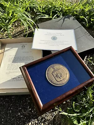 Vintage CIA Bronze Retirement Medallion Central Intelligence Agency 1967-1990 • $450