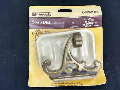 AMEROCK VINTAGE WALL MOUNTED BAR SOAP DISH TRAY RV Charter Collection C-8052-BB • $29.74