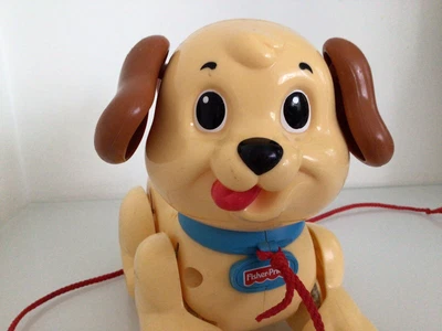 £3 • Buy Vintage Fisher Price Pull Along Dog Retro