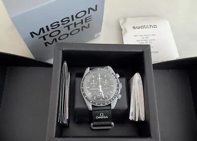 Omega X Swatch Bioceramic Moonswatch Mission To The Moon SO33M100 Men's Watch • $520