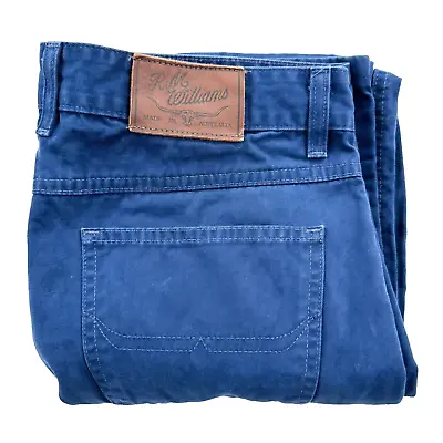 RM Williams Jeans Mens 34 X 28 Blue Denim Soft Western Straight Slim Moleskin • $38