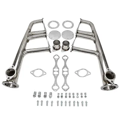 STAINLESS STEEL LAKE STYLE HEADERS For SBC 265-400 V-8 CHEVYHOT RODSTREETRAT • $135.99