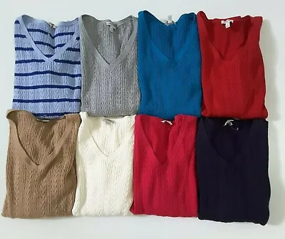 Talbots Lightweight Cable Knit V Neck Sweater Multiple Colors/Sizes • $19.99