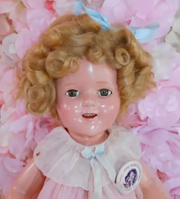 16  SHIRLEY TEMPLE DOLL Marked Ideal 1930's Composition  Original Dress Set • $79.99