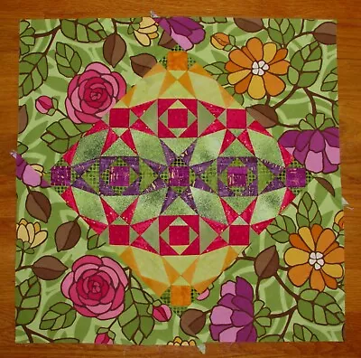 Mini QUILT Top: Storm In The GARDEN • $13.01