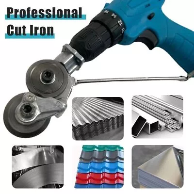 Electric Drill Shear Plate Cutter Sheet Metal Nibbler Precise Metal Cutting Tool • $10.24