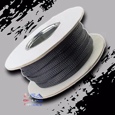 1 1/4  100ft Expandable Braided Conduit Wire Cable Weave Sleeve Hose Cover Tube  • $42.99