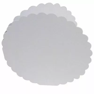 300gsm Scalloped Circle Card Blank With 8” Envelopes – Choose Quantity - White • £4.25