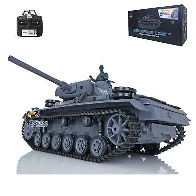 Henglong RC Tank 2.4G 1/16 Scale 7.0 Plastic German Panzer III L RTR 3848 Model • $144.90