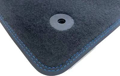 OEM NEW 15-23 Ford MUSTANG BLACK Front Floor Mats W/ Grabber Blue Stitching • $104.90