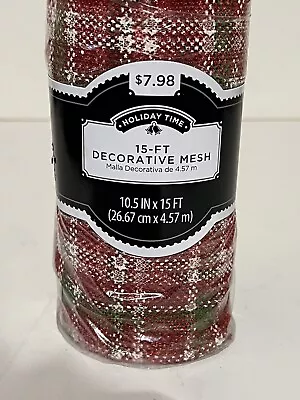 NIP 15-Ft.  Decorative Holiday Mesh  10.5  X 15' • $5