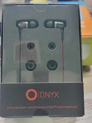 Onyx ELO Premium Genuine  In-ear Noise Canceling Wooden Headphones New Free Ship • $8.95