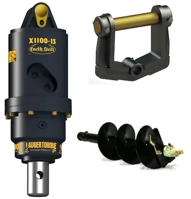 Mini Excavator Auger Package - Machines Up To 2.5 Tons - 1100ft-lbs Up To 13GPM • $2338