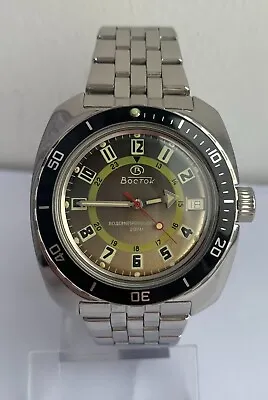 RARE Watch Vostok Oficerskie Amphibian Mechanical Automatic Wristwatch Serviced • $380