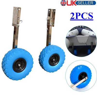 £77.90 • Buy Easy Transom Launching Wheels 10x3'' For Inflatable Boat Kayak Dinghy Yacht