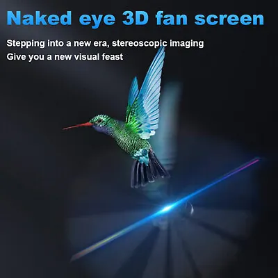 3D Holographic Fan Hologram Fan Projector 1080P LED Light RGB Sign Bar +Control • $65
