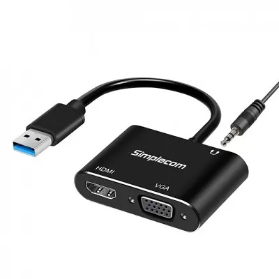 USB To HDMI + VGA Video Graphics Display Adapter With 3.5mm Audio (DA316A) • $39.95